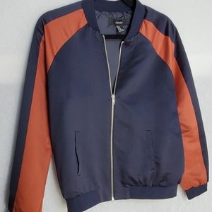 Colorblock Satin Bomber